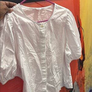 White Puff Sleeve Blouse